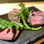 銀座みやま - 壱岐牛　炭火焼きステーキ
　イチボ、サーロイン、ランプ