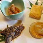 お食事処かなめ - いろいろ　左下のサバの深ヅケがすごかった