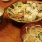 沖縄家庭料理　残波の風 - 豆腐ちゃんぶる定食@￥850
