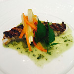 真鯛のグリル　芹のソース