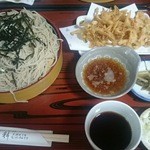 手打そば処 更科 - かき揚天ざるそば