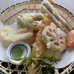 梅荘 - 天ざるの天ぷら