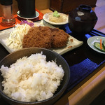 牛かつ いち華 - 牛メンチかつ定食１０００円