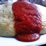 七福食堂 - オムライス・大盛（接写）