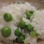 石葉 - えんどう豆のご飯アップ
