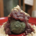 石葉 - 蓬餅の小豆がけアップ