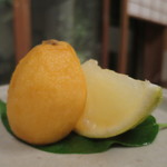 石葉 - グレープフルーツゼリーと枇杷アップ