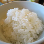 石葉 - 筑波のミルキークイーンを土鍋で炊いたご飯アップ