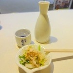 鳥千 - 熱燗とお通し