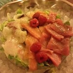 Osteria le Pietre Cavate - 三種のカルパッチョ