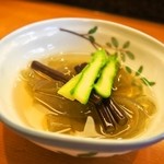 福寿司 - 付き出し（おきゅうと）