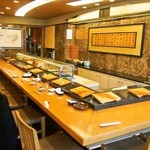 福寿司 - 店内（カウンター席）