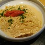 山形蕎麦と串揚げのお店 焔蔵 - たらこクリームうどん