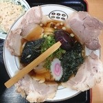 六文亭 - 2016年4月　チャーシューメン+得々セット（ネギぶた丼）　850+390円