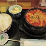 Ichiriki - ホルモン豆腐定食￥800