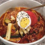 一楽 - ピピン冷麺定食(ライス／おかず４品付き)\９９８