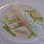 ラミ・デュ・ヴァン・エノ - ホタテ貝の自家製パンチェッタスープ