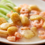 Bok choy and shrimp with umami sauce