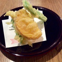 自家製粉石臼挽きうどん 青空blue 本店 - 2016・05お野菜の天ぷら