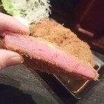 ゑちぜん屋 - ハムカツ断面！