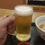 なか卯　 - 生ビール１４０円。