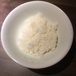 らあめん 広 - 汁なしタンタン麺の〆で出されるごはん