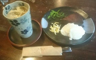 ふりこ茶房 - ティーオレ(アイス)とガトーショコラ
