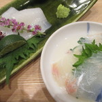 小料理 すず乃 - 青森産　ヤリイカ、秋田産　ヒラメ