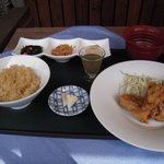 Dandan Hata - 店頭のサンプル　鶏のから揚げ甘辛ソース