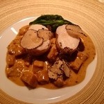 NOUVE - ウサギのオ・フール ホタテのポワレと共に〜ポルチーニ茸のソース〜