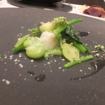 食堂セゾンドール - マスカルポーネチーズ　緑野菜とグリーンピース