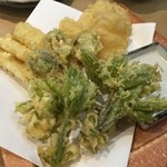 三代目 まる天 - 春の天ぷら盛り合わせ