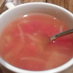 いしがまやハンバーグ - セットのスープはトマトベースのスープでした☆