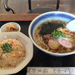 福来軒 - ミニ丼セットの炒飯 850円