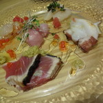 魚タリアン YO - 5種類の新鮮魚介カルパッチョ