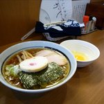 煮干らぁめん なかじま - 2010/9/15 限定冷たいしょうゆらぁめん+生卵