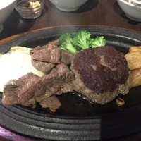 大井町銭場精肉店 - ランチハンバーグです。