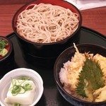 そば茶屋 つどい亭 - つどいそば定食<ミニ天丼>896円(2016.05.12)