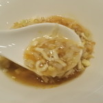 齋華 - 餡を掛けるとこんな感じ