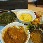 SPICE GARDEN - チキンカレーとほうれん草キーマ