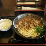 情熱うどん讃州 - 肉特盛カレー釜玉セット