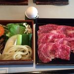 海舟 - 熊野牛すきなべ　温泉卵