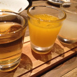 Sanuki Ryouria Miya - 果実酒飲み比べ。結構美し。