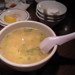 焼肉 もつ鍋 まん福 - 玉子スープ