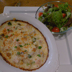 カフェ六月園 - ４種のキノコとチキンの十六穀米ドリア（ランチ）