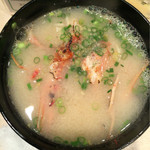 魚がし日本一 立喰寿司 - 赤エビの味噌汁