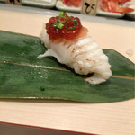 Uogashi Nihonichi Tachigui Sushi - エンガワ ポン酢
