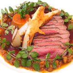 メゾン エメ・ヴィベール - ランチコース 5346円 の鴨胸肉のロティとフォアグラのフラン 甘酸っぱいソース