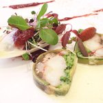 メゾン エメ・ヴィベール - ランチコース 5346円 のオマール海老とナスのテリーヌ タプナードとカレーの香り