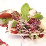 メゾン エメ・ヴィベール - ランチコース 5346円 のオマール海老とナスのテリーヌ タプナードとカレーの香り